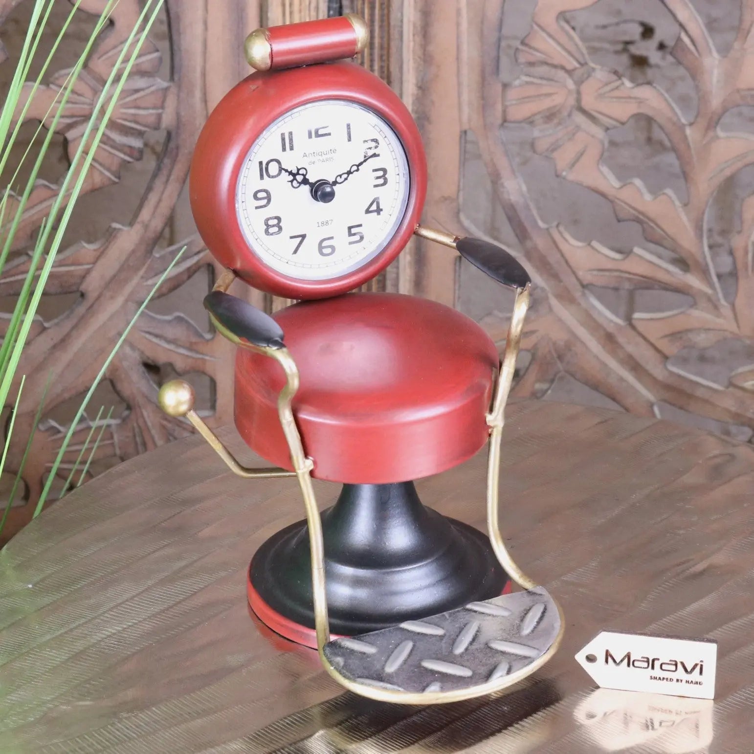 Retro Barber Clock - Vintage Style Hairdressing Chair Timepiece