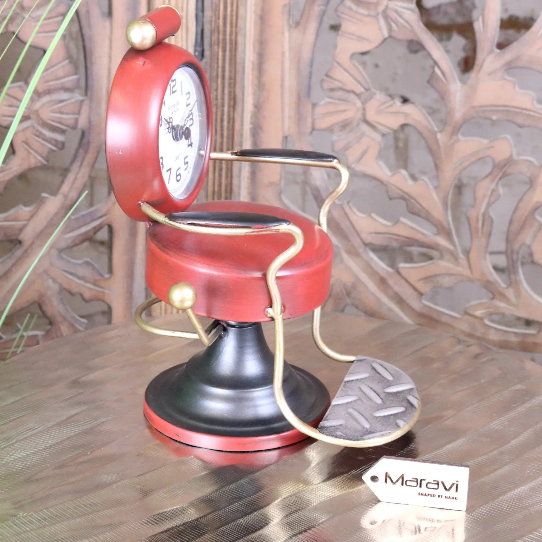 Retro Barber Clock - Vintage Style Hairdressing Chair Timepiece