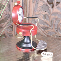 Retro Barber Clock - Vintage Style Hairdressing Chair Timepiece