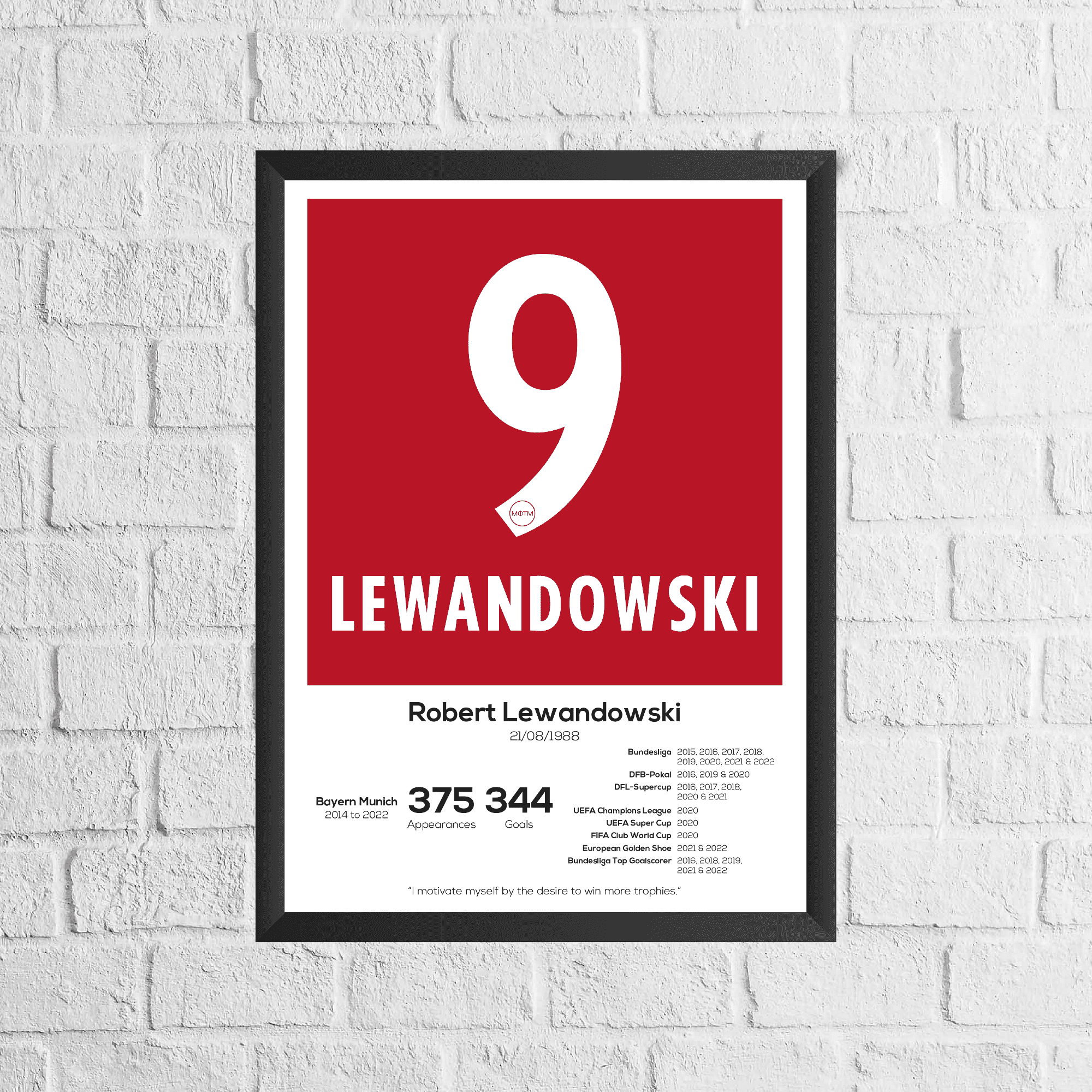 Robert Lewandowski Legend Stats Print