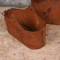 Rohira Rustic Metal Planters Set of 2 - Vintage Charm for Indoor & Outdoor Décor