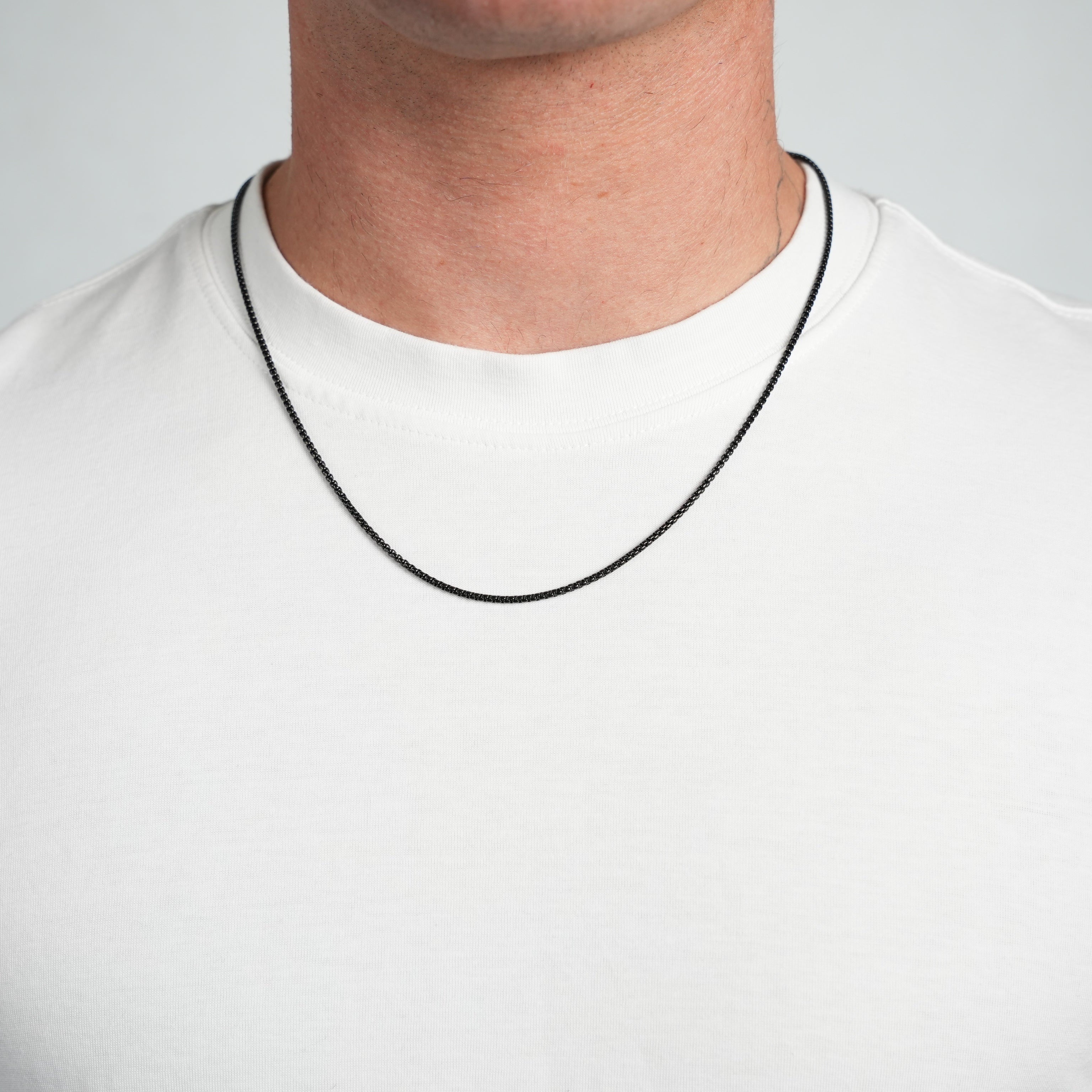 Rolo Chain (Black) 2mm