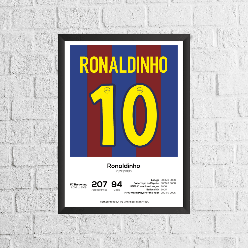 Ronaldinho Legend Stats Print