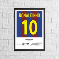 Ronaldinho Legend Stats Print