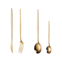 24pcs Gold Dinnerware Set