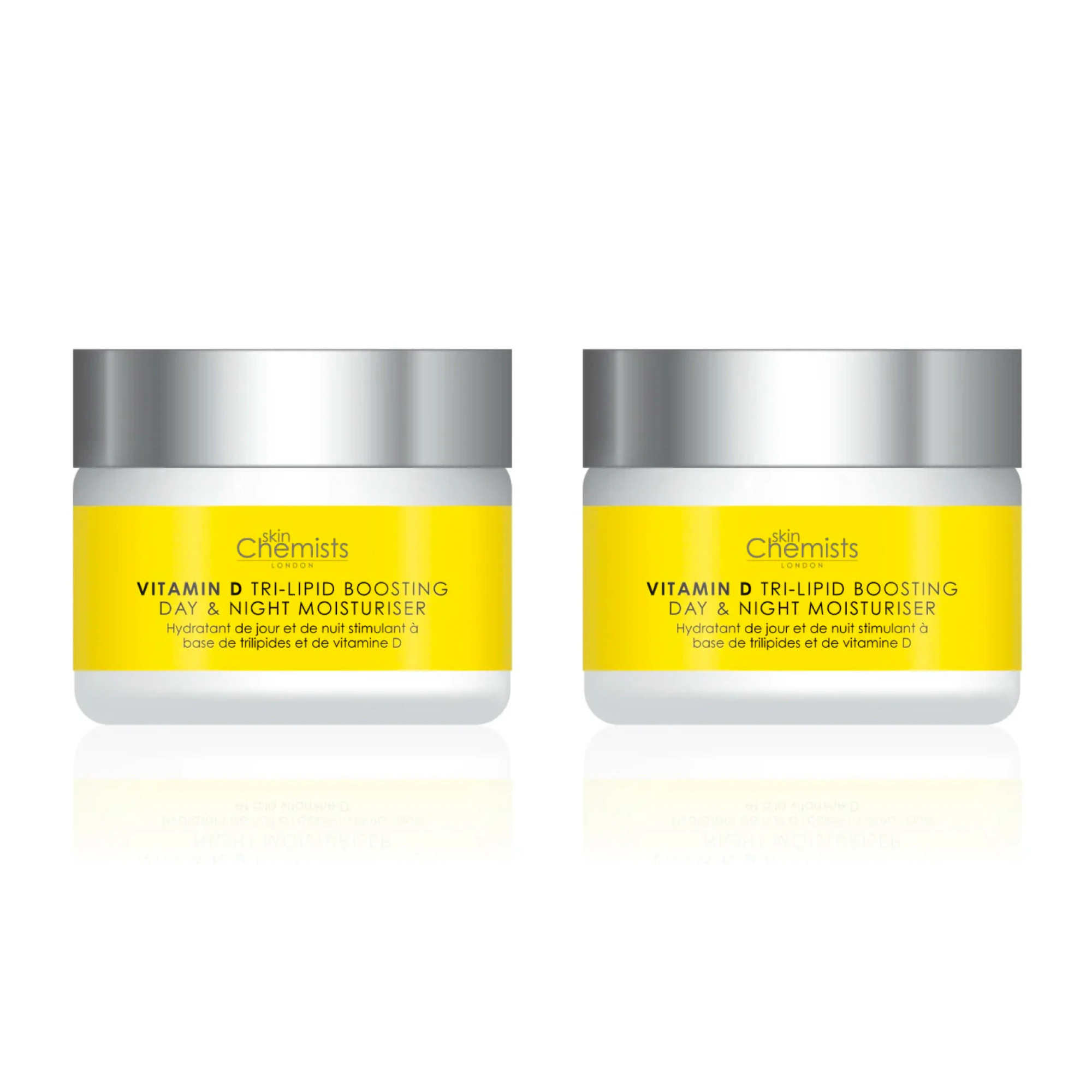 skinChemists Vitamin D Tri-Lipid Boosting Day & Night Moisturiser 50ml Twin Value Savings Pack