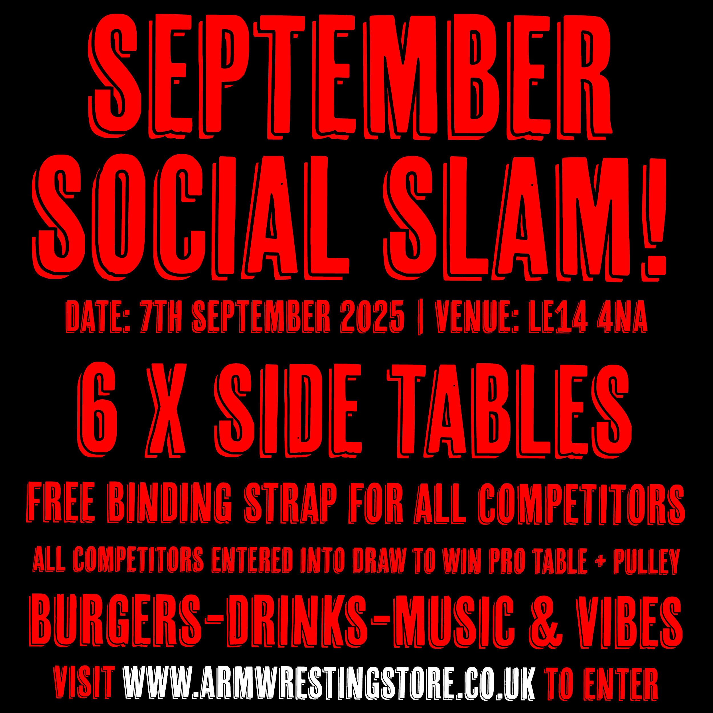 Entry to September Social Slam Arm Wrestling Tournament