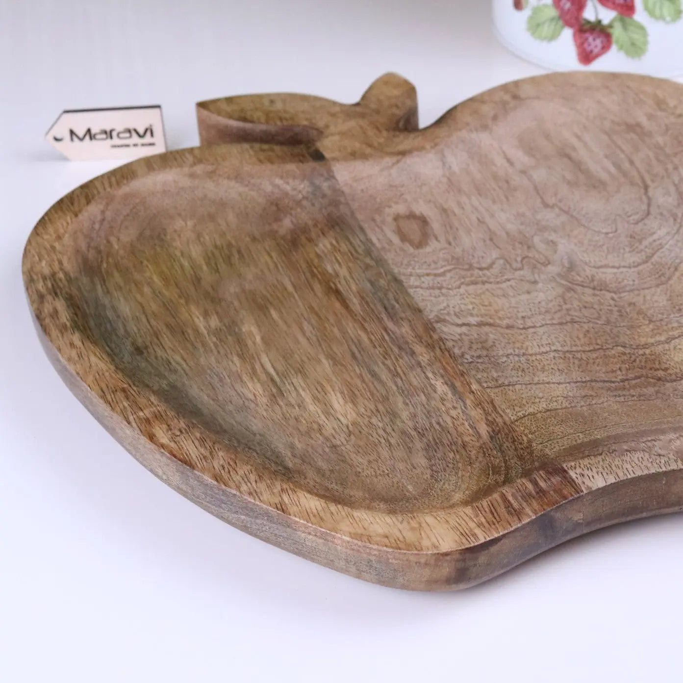 Saif Apple Shaped Tray Mango Wood
