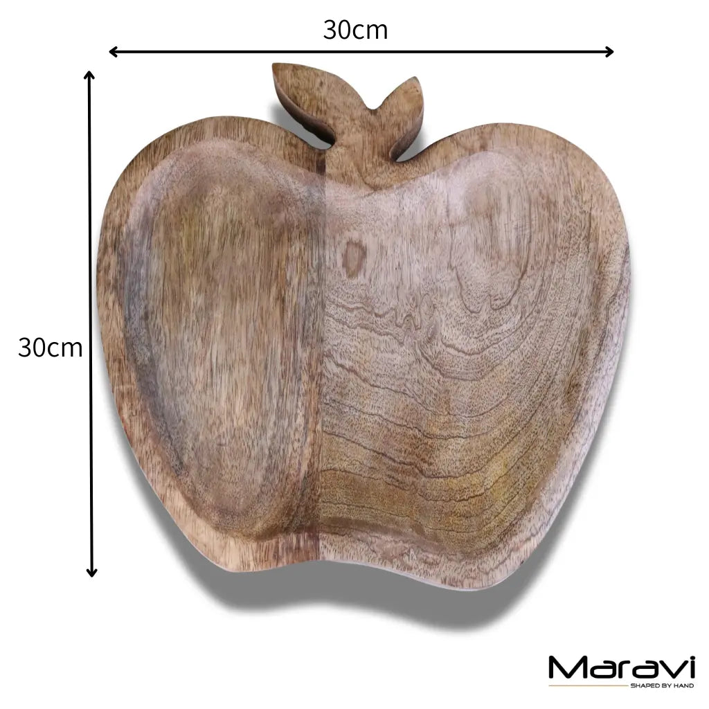 Saif Apple Shaped Tray Mango Wood