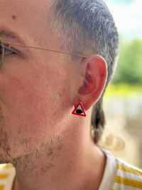 Warning! Hedgehog Stud Earring