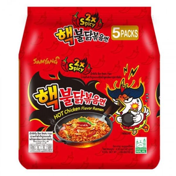 SAMYANG Buldak Hot Chicken Flavour Ramen - (2x Spicy) 5PKS
