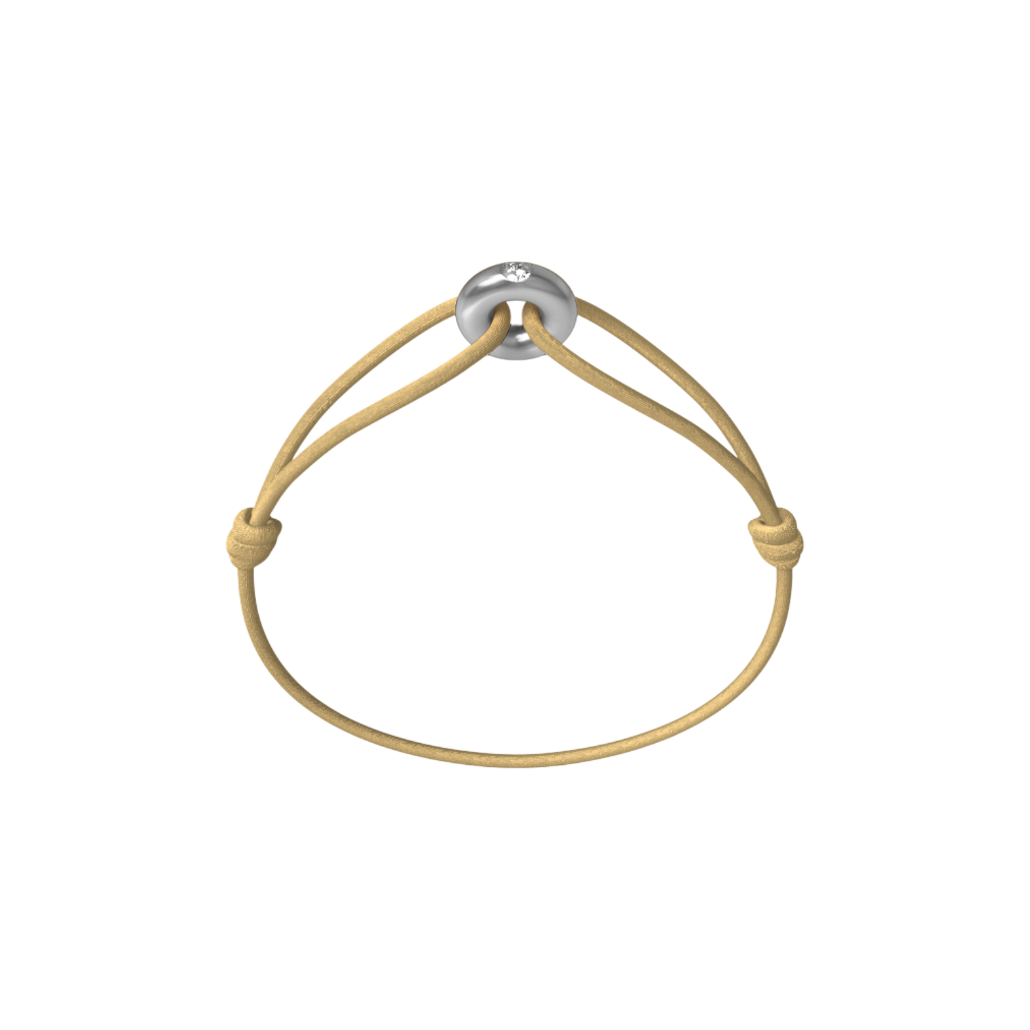 Mini Silver Soho Diamond Cord Bracelet