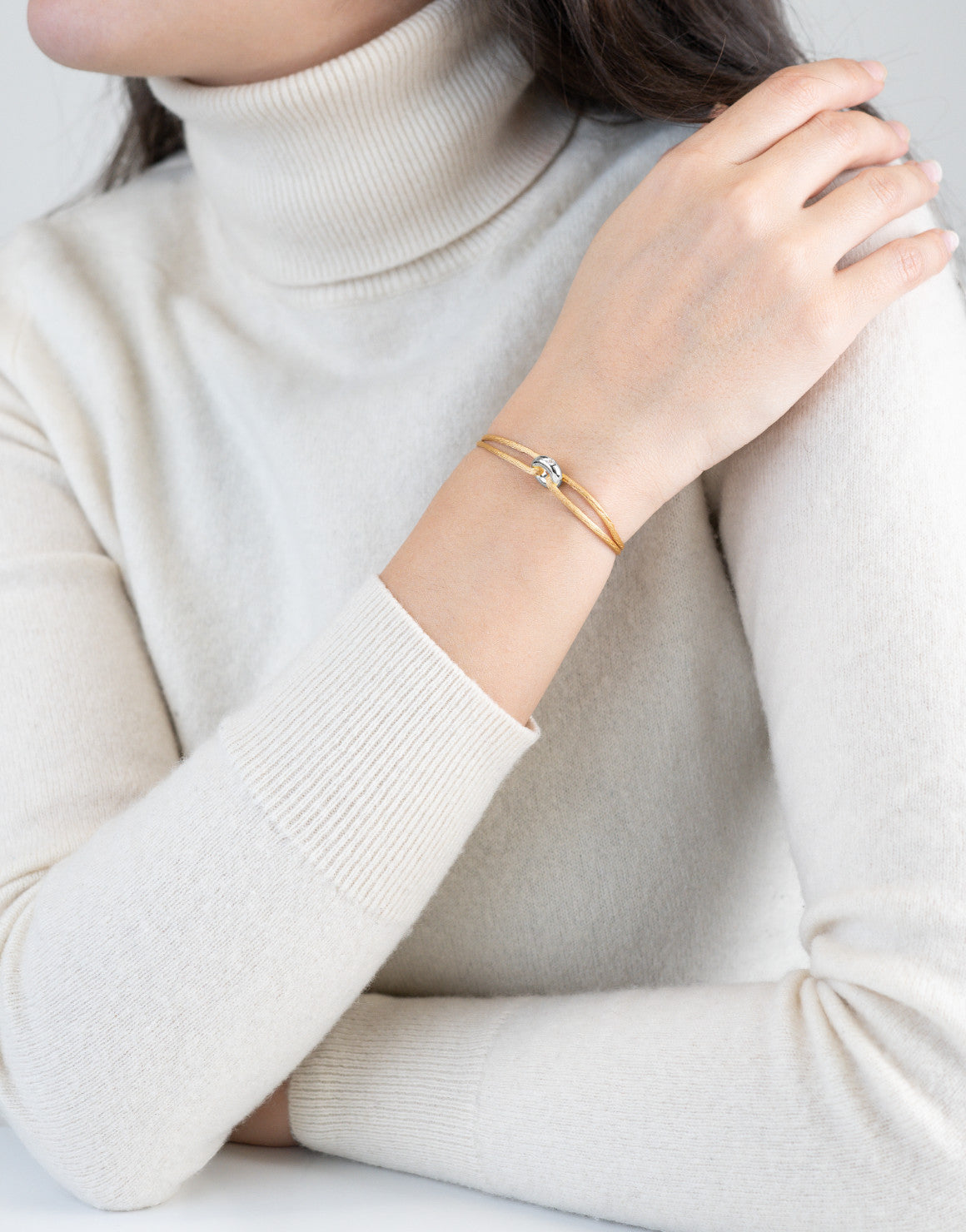 Mini Silver Soho Diamond Cord Bracelet