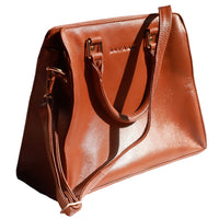Leather Ziptop Handbag