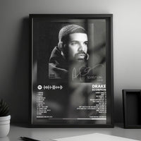 Drake "Scorpion" Album Cover Poster - with Complete Tracklist
