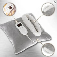 Grey Heated Fleece Pillow
