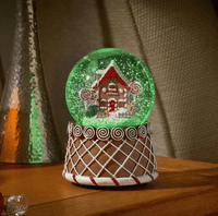 Christmas Gingerbread Snow Globe Musical LED Light