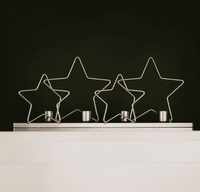 Christmas Silver Star Candle Holder