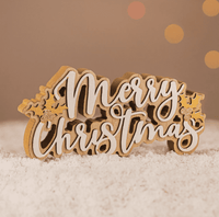 Wooden "Merry Christmas" Sign Christmas Decoration