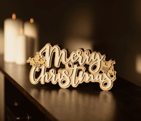 Wooden "Merry Christmas" Sign Christmas Decoration