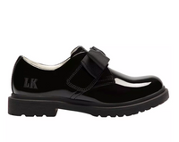 Miss LK  Lelli Kelly Faye Girls Black Patent Bow School Shoes