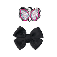 Lelli Kelly Girls Luna 2 With Detachable Butterfly School Shoe F &  G Fitting - Black Patent