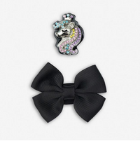 Lelli Kelly Girls Bianca 2 With Detachable Unicorn With Crown School Shoe F Fitting - Black Patent