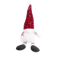 Christmas Glam Gonk Sparkle Furry - Red Seated