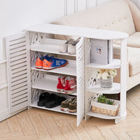 Double Door Shoe Cabinet 4-Layer