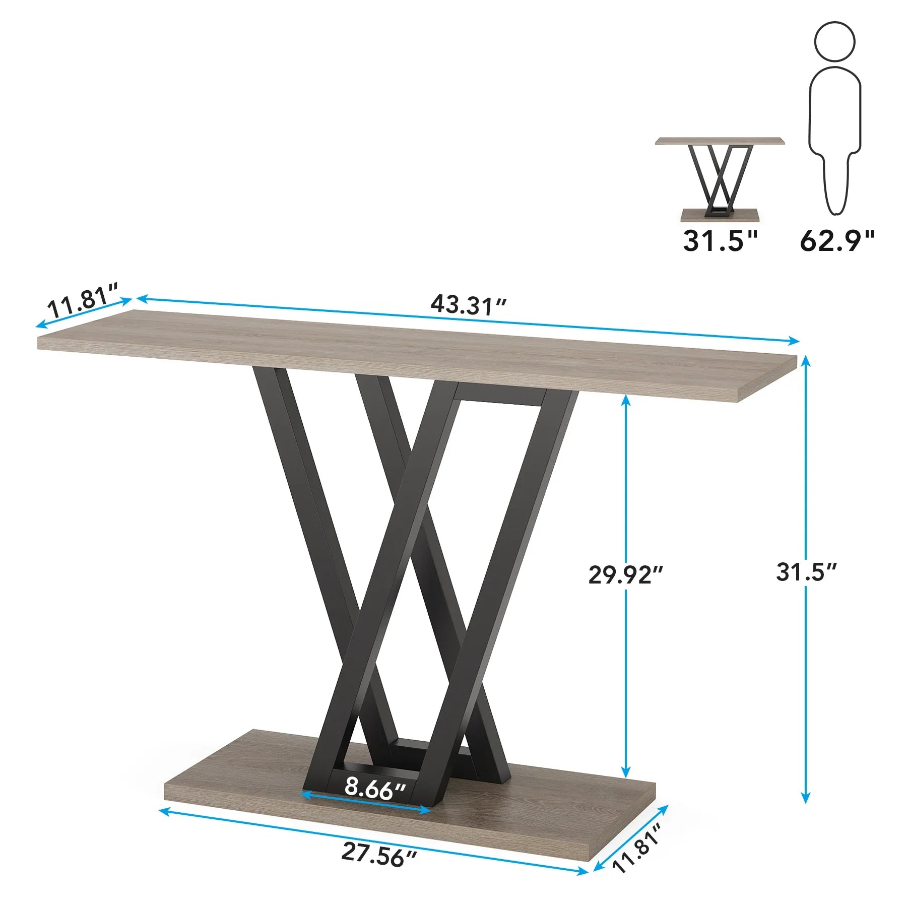 Industrial Console Table