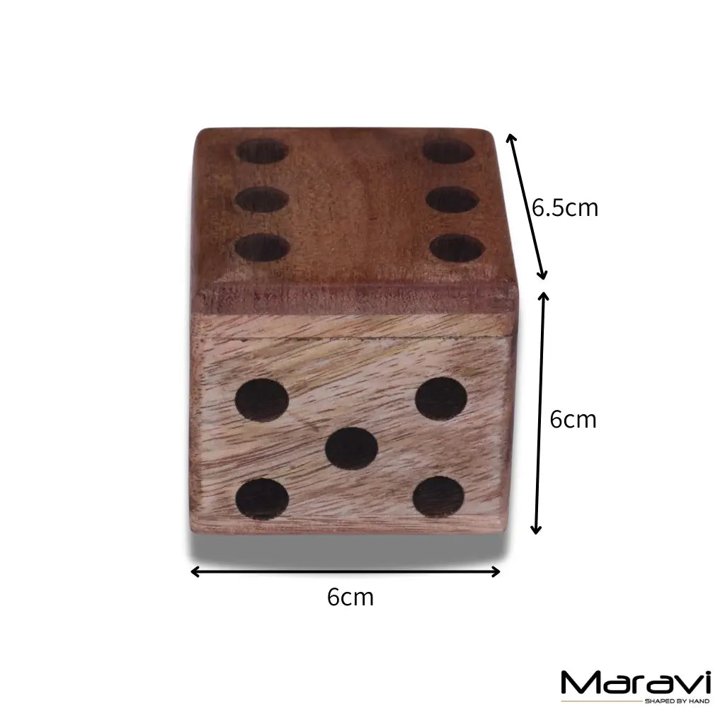 Selora Wooden Dice Set with Holder