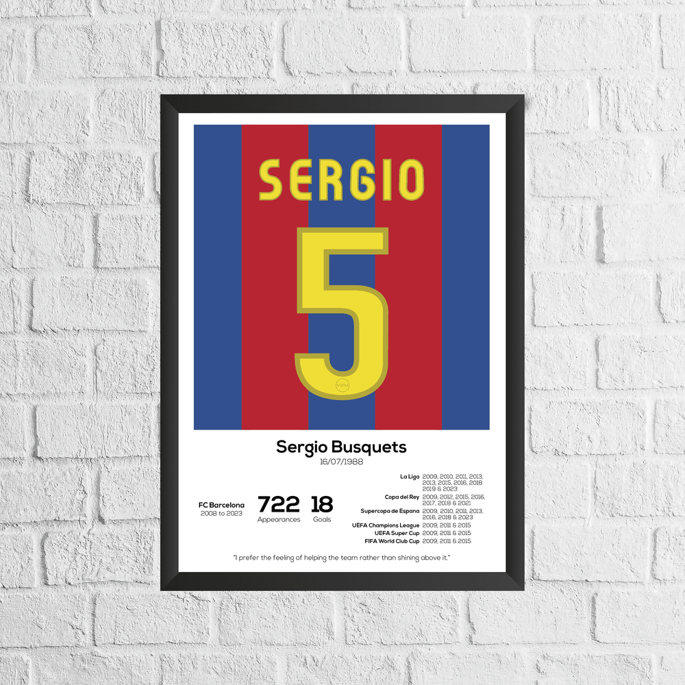 Sergio Busquets Legend Stats Print