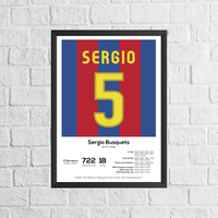 Sergio Busquets Legend Stats Print