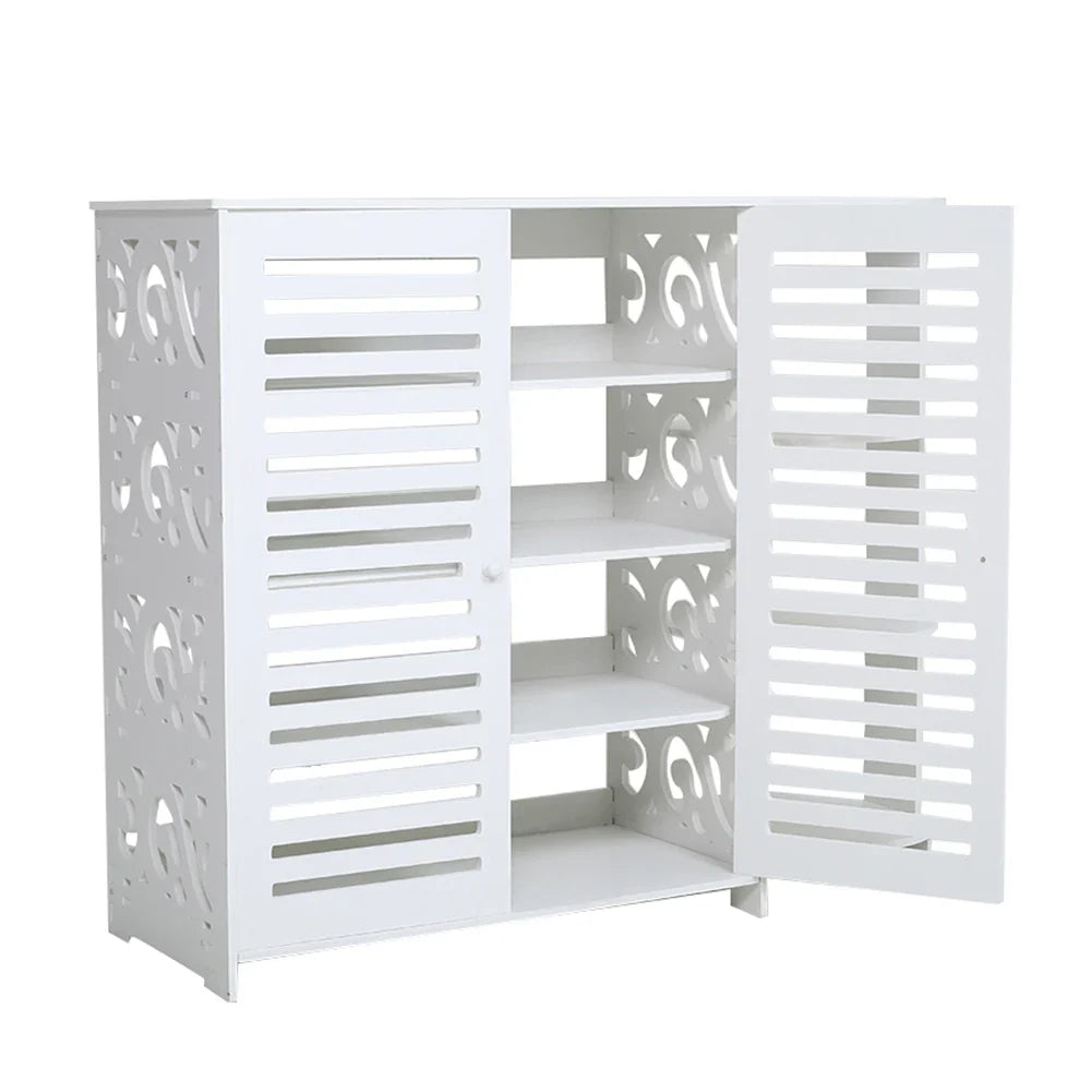 Double Door Shoe Cabinet 4-Layer