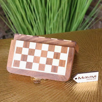 Shatranj 14cm Handcrafted Folding Wooden Chess Set