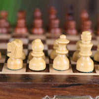 Shatranj 14cm Handcrafted Folding Wooden Chess Set
