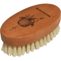 Beard Brush - Oval Shaped Pear Wood With Natural Bristles