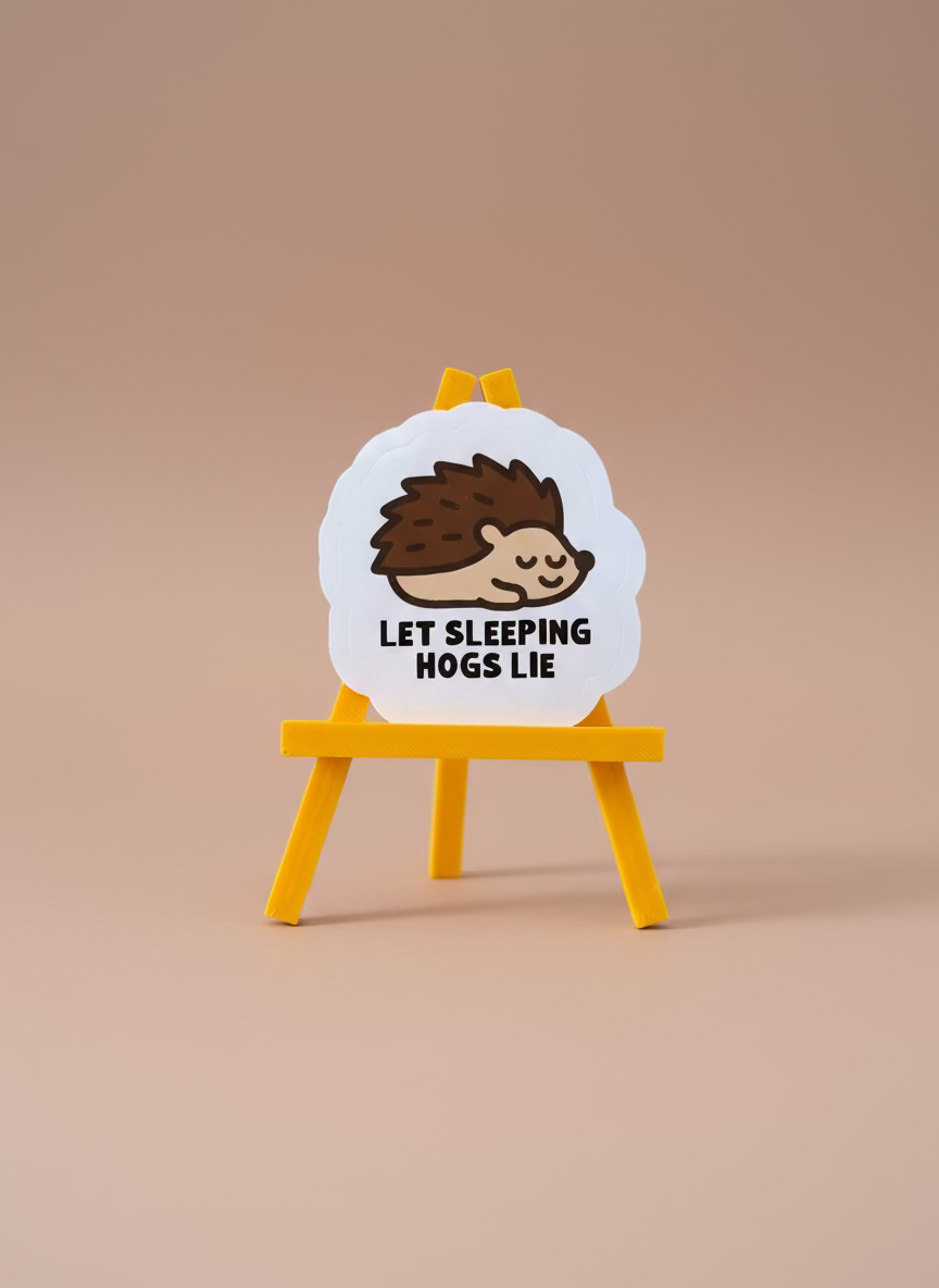 Sleepy Hog Sticker | Not Made For This