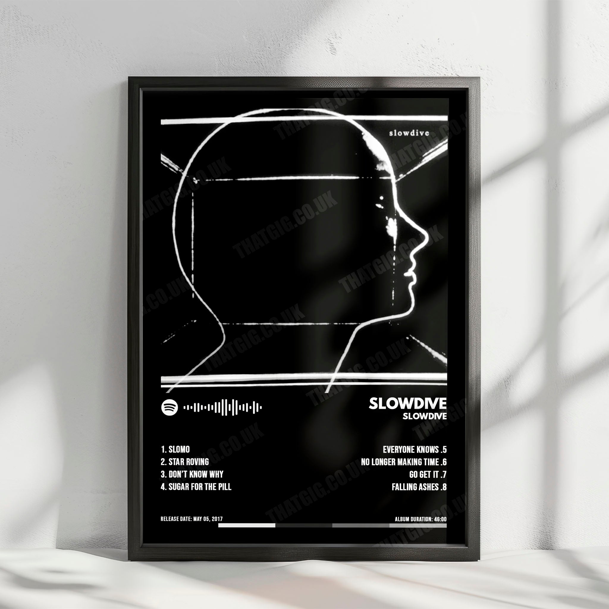 Slowdive "Slowdive" Album Cover Poster - with Complete Tracklist