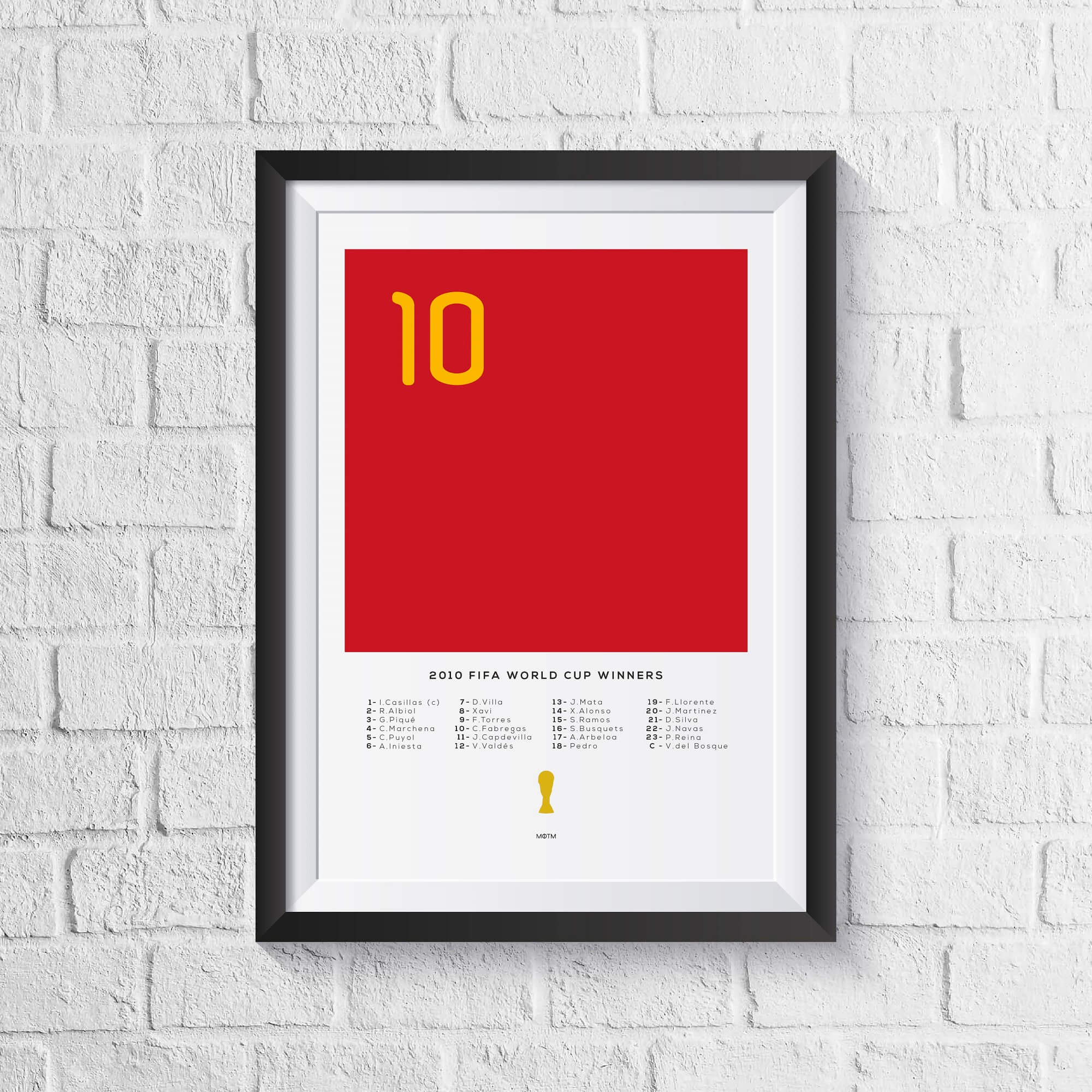 Spain 2010 World Cup Squad Print