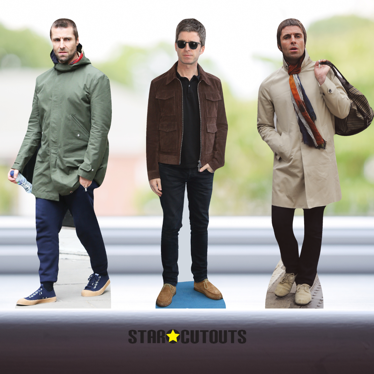 CS1197 Liam and Noel Gallagher Shelftop Cutout Pack Cardboard Cut Out Height 30cm