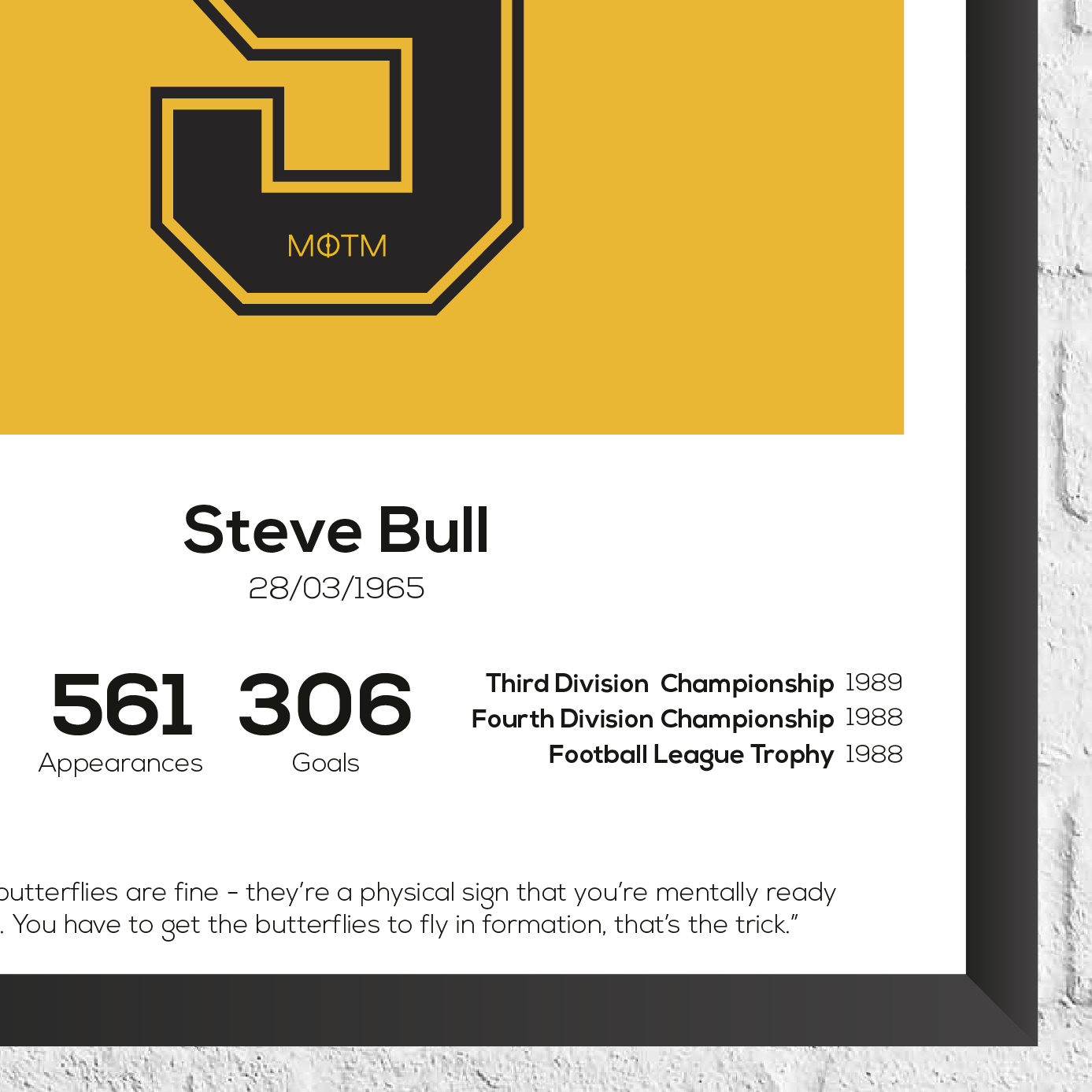 Steve Bull Legend Stats Print