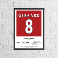 Steven Gerrard Legend Stats Print