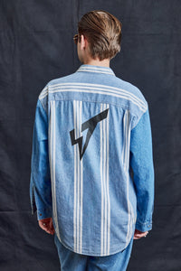 White Stripes Denim Shirt