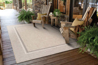 Summer Latte Border Rug – Stylish Indoor/Outdoor Essential