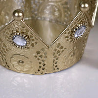 Talika Crown Candle Holder Duo in Antique Gold