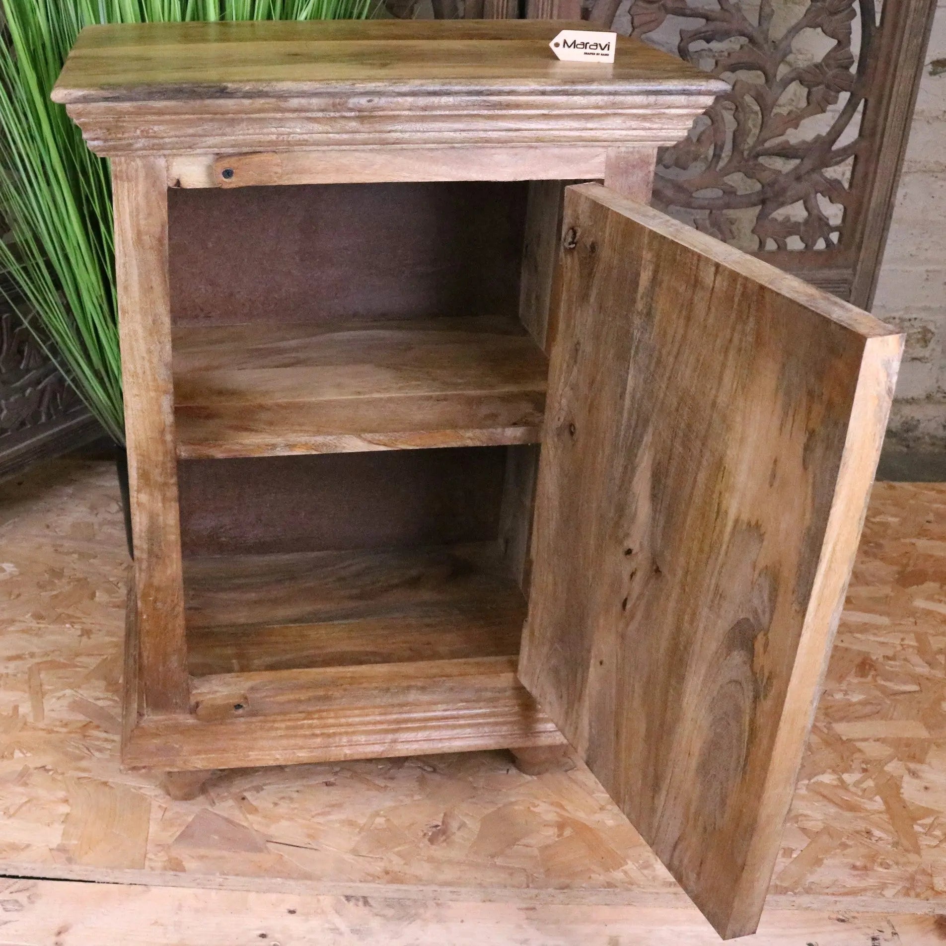 Tarinda Handcrafted Carved Wooden Storage Cabinet