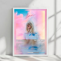 Taylor Swift "Lover" Album Cover Poster with Complete Tracklist