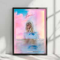 Taylor Swift "Lover" Album Cover Poster with Complete Tracklist