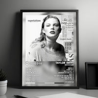 Taylor Swift - "Reputation" Album Cover Poster - with Complete Tracklist